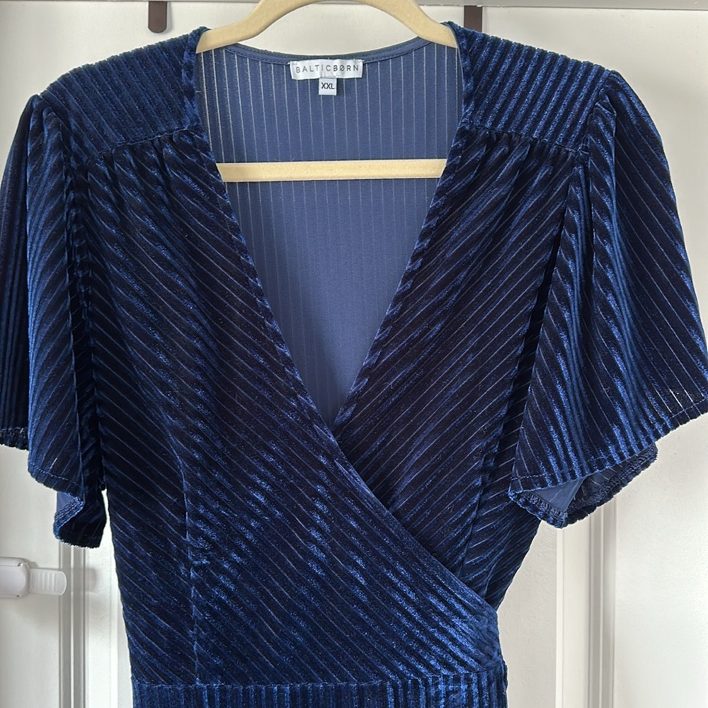 Blue Velvet Baltic Born Wrap Dress